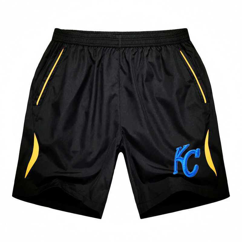 Men's Kansas City Royals Black Gold Stripe MLB Shorts,We sell and wholesale Men's Kansas City Royals Black Gold Stripe MLB Shorts on line form chian!
